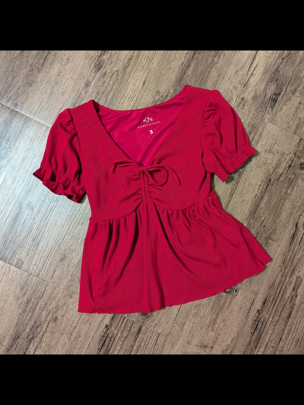 Klassy Network Red Babydoll Top